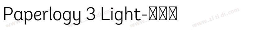 Paperlogy 3 Light字体转换